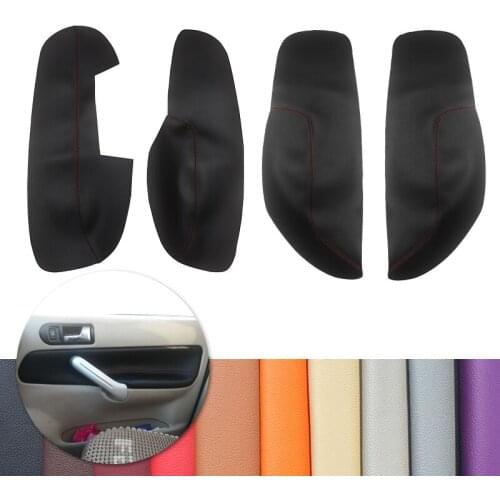 For VW Jetta Bora 2002 2003 2004 2005 2006 Car-Styling Door Handle Armrest Panel Microfiber Leather Cover Decor