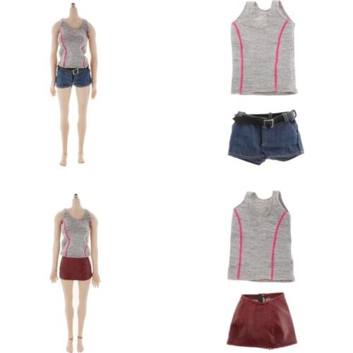 1/6 Sleeveless T-shirt Vest Shorts Shorts for 12 Inch Action Figure