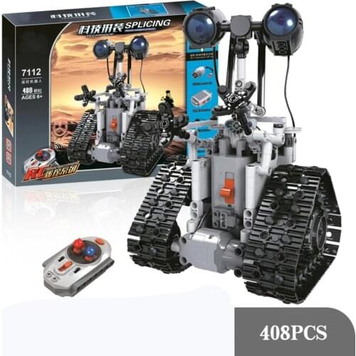 City Remote Intelligent Remote Control Electric Robot Series Building Blocks Model Diy Kit Assemble Architecture Kids Toys Gifts