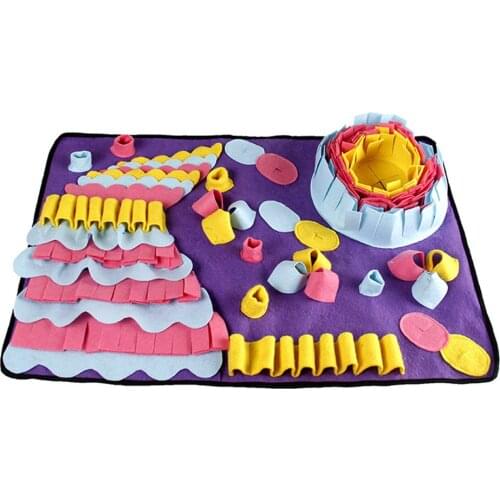 2021 Dog Feeding Mat Sniffing Training Pad Non Slip Activity Foraging Skill Energy Stress Release Training Pet Nose Work Blanket