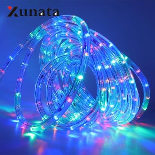 AC220V 110V Round 2 Wire Neon Strip LED Strip Waterproof Neon Sign LED Light Christmas Outdoor Rainbow Tube Rope Light Led Strip