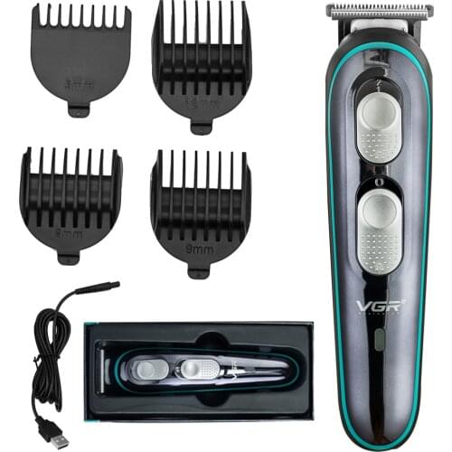 VGR Brand Profession Hair Clipper Beard Trimmer for Men Electric Mens Shaver 0mm Hair Cutting Trimmer Machine Chargeable Razor