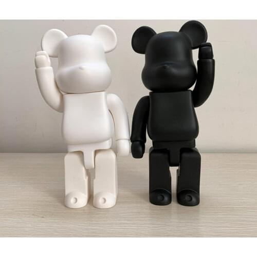 Cute Anime Bearbricklys PVC Action Figure Model Figures Toy 28CM 400% Block Bear Figure Doll Room Decor Favorites Gift for Girls