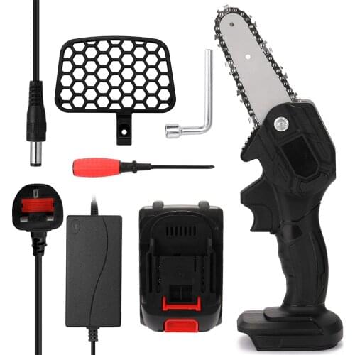 4 Inch 21V 1680W Mini Electric Chain Saw With Battery Woodworking Pruning One-handed Garden Tool Rechargeable EU/US/UK/AU Plug