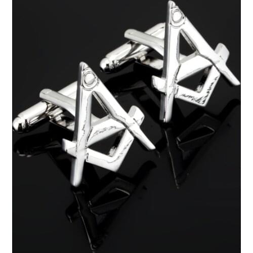 Fashion High Quality Hot Fashion men cuff links freemasonry cufflinks silvery masonic cuff buttons sleeve designer for masonry