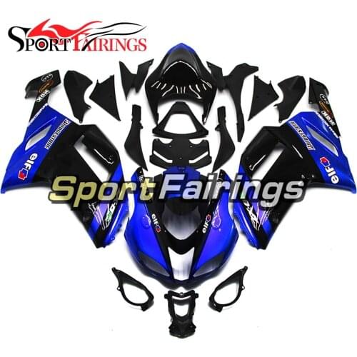 Motorcycle Fairings For Kawasaki ZX6R ZX-6R 636 07-08 2007 2008 Sportbike ABS Fairing Kit Bodywork Cowling Blue Black