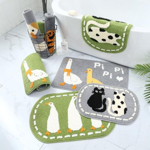 Shower Curtain Set Bath Mats Rugs Protective Floor Bathroom Mat Set Bathroom Shaggy Bath Anti Slip Mat for Shower Decoration