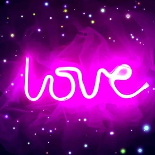 Neon Light Sign Wall Decor Night Lights Home Decor Party Holiday Valentines Day Christmas Decoration Light Lamp Gift USB Battery