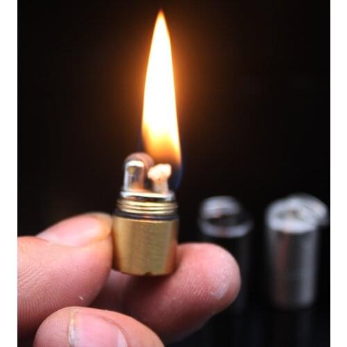 Fiery Flint Torch Camping Lighter Pocket Waterproof Fire Starter Grinding Wheel Free Fire Oil Compact Lighter Key Chain Lighter