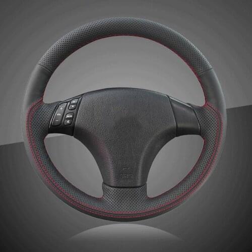 Car Braid On The Steering Wheel Cover for Mazda 3 Axela 2003-2009 Mazda 6 Atenza 2004-2008 Mazda 5 2004-2010 Auto Wheel Covers