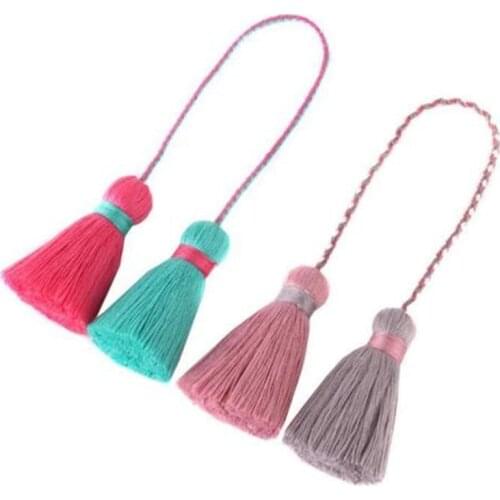 DIY 2 pairs (4PCS) Cotton Double tassel Pendants decoration handmade Jewelry Making Accessories