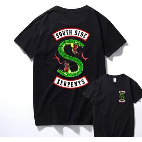Riverdale Mens t Shirts zomer stijl tops Riverdale Zuid Side Serpents T-Shirt voor man Jughead Jones Archie Andrews hip hop tops