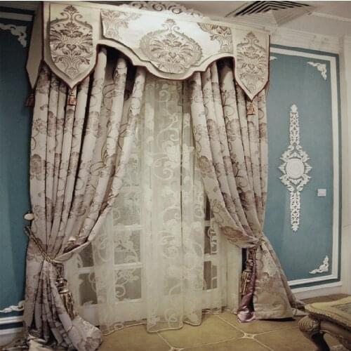 Luxury classical tman fashion brief modern Best quality bedroom curtain cream curtains Europe curtain European flower