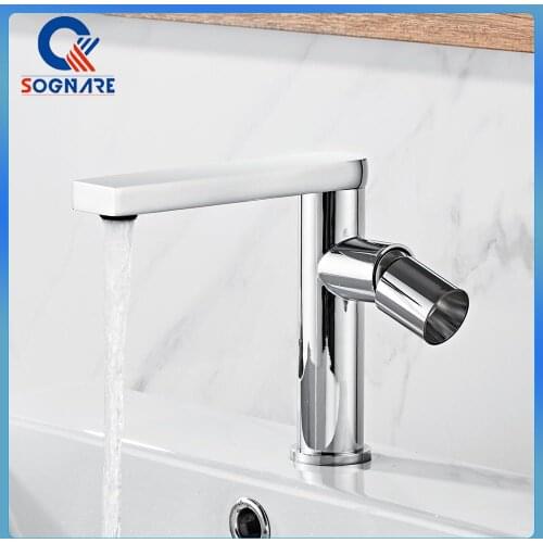 Basin Faucets Brass Chrome Bathroom Faucet Sinks Mixer Tap Swivel Spout Deck Mounted Cold and Hot Washbasin Faucet Crane News