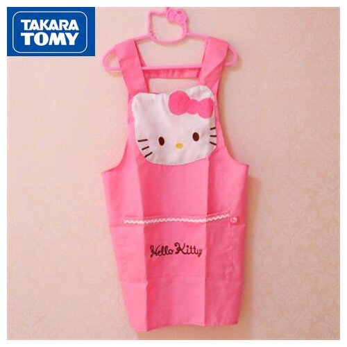 TAKARA TOMY Cute Cartoon Hello Kitty Head Comfortable Bib Simple Fashion Ladies Manicure Beauty Salon Sweet Apron
