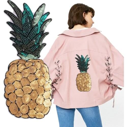 High Quality Pineapple Fruits Beauty Embroidered Patches Sew On Applique For Clothing Stickers Badges DIY Clothing Decor