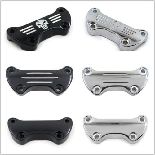 Aftermarket Free Shipping Motorcycle Parts Smooth Handlebar Clamp For Harley Davidson 74-06 XL FX FXR FX Dyna FX Softail Black