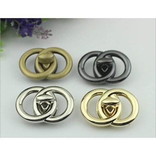 10 pcs/lot) factory direct luggage handbag hardware accessories 8 word round rotating twist lock