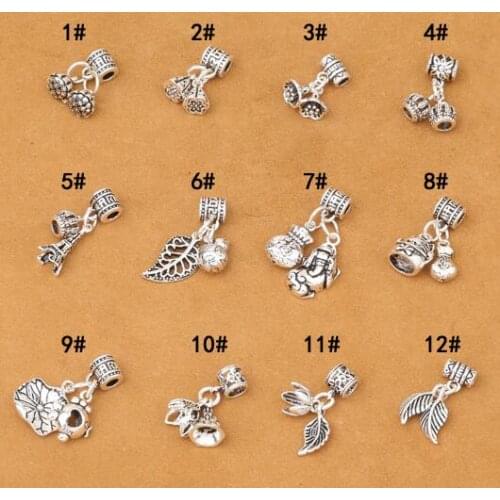 100% 925 Silver Leaf Charm DIY Bracelet Charm Good Luck Charm Jewelry Small Pendant