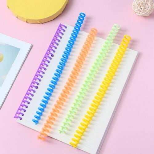 5pcs 30 Hole Loose Leaf Plastic Binding Ring Spring Spiral Rings Binder for A4 A5 A6 Notebook Paper Book Scrapbook Stationery