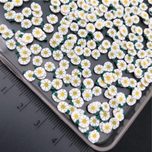 60g Daisy Flower Polymerclay,Soft Clay Sprinkle For Kids Diy/Craft Diy Making/Nail Art/Scrapbook Decoration/Craft Filler