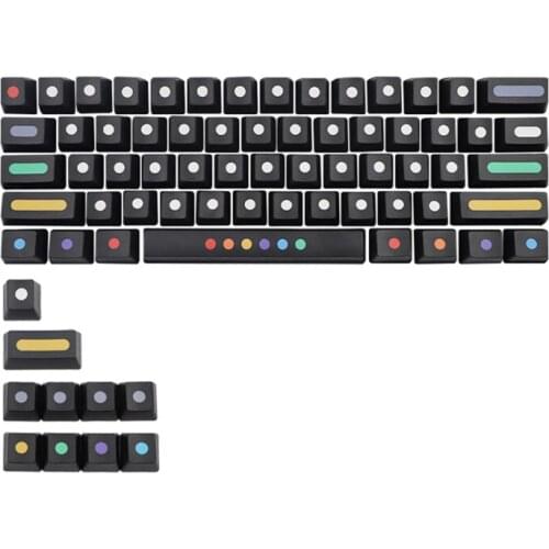 71 Keys Keycaps PBT Standard Five-Sided Sublimation Process Keycap Compatible with rk61 series, Gans alt61 series