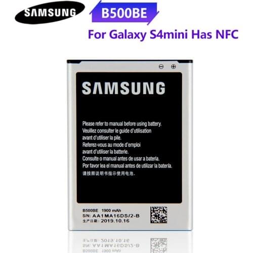 Original Battery B500AE B500BE For Samsung Galaxy S4Mini S4 Mini 4 Pin NFC Project J Mini i9190 i9192 i9198 i9195 1900mAh