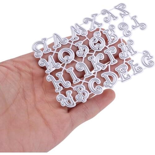 Alphabet Letters Decor Metal Steel Frames Cutting Dies DIY Scrap Booking Photo Album Embossing Paper Cards 10.2*6.9cm