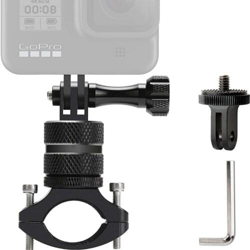 Aluminum Camera Bike Mount Bike Handlebar Mount for Gopro Max Hero 9 8 7 6 5 DJI OSMO Sports Camera Xiaomi Yi Sony Action Camera