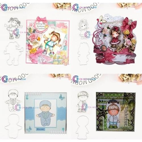 CH Girls Stencil Metal Cutting Dies and Stamp For Scrapbooking DIY Cards Album Decoration Embossing Folder DIY Paper Cards