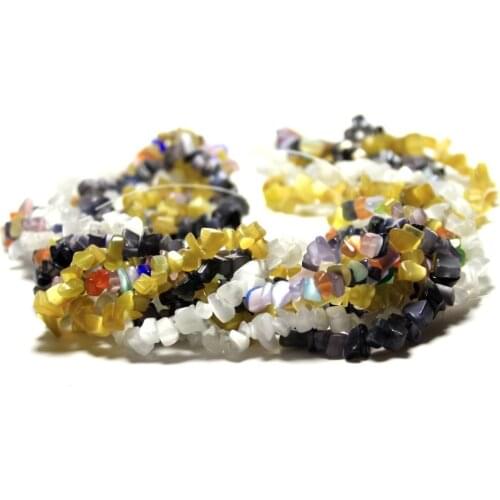 Wholesale 4 Type Irregular 5-8 mm Gravel Shape Colorful Cat 's eye Natural Stone Opal Beads For Jewelry Making DIY Strand 34