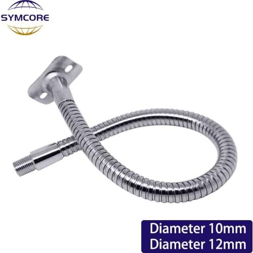 Dia10mm / 12mm metal LED gooseneck with bracket base spotlight universal hose serpentine tube For DIY clip desk lamp