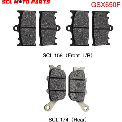 ALconstar-Racing Motorcycle Disc Brake Pads For Suzuki GSX650F 2008 2009 2010 2011 2012 2013 2014 Front and Rear Brake Pads Set
