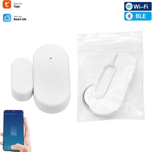 Bluetooth Smart Home Door Alarm/Tuya WiFi Door Sensor Door Open Closed Detectors WiFi BLE App Notification Alert Security Alarm