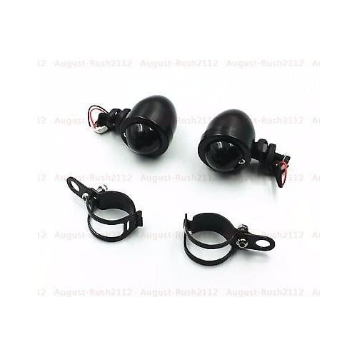 Motorcycle TURN SIGNALS Lights + 33-43mm Front Fork Clamps 39 41 Bracket Custom