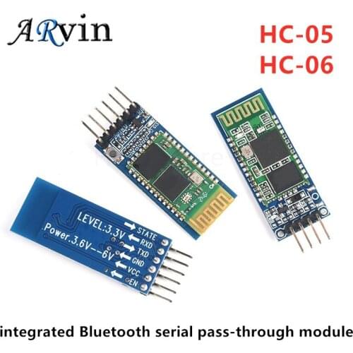 HC-05 HC-06 master-slave 6pin/4pin anti-reverse, integrated Bluetooth serial pass-through module, wireless serial for arduino