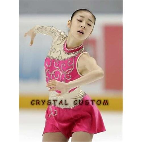 Custom Figure Skating Dresses Crystal New Brand Vogue Ice Skating Competition Dress DR3272