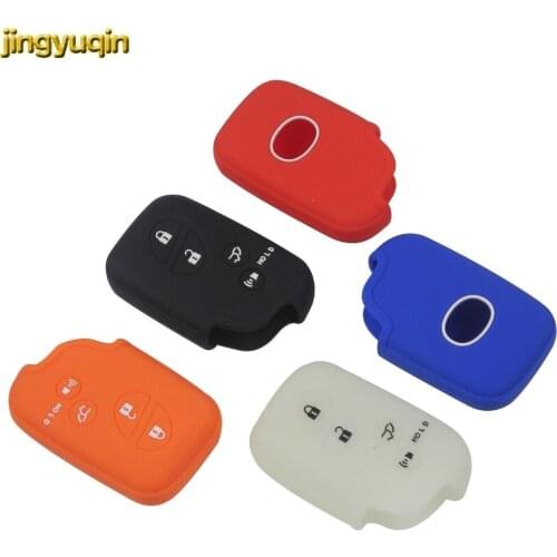 Jingyuqin For Lexus IS250 ES240 ES350 RX270 RX350 RX300 4 Buttons Silicone Car Key Cover Case Luminous OPT No Logo