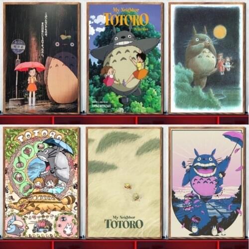 Canvas Painting My Neighbour Totoro Studio Ghibli Anime Posters and Prints Pictures Wall Art Decorative Home Decor Cuadros