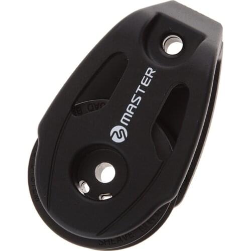 40mm Single Sheave Bearing Wheel Pulley Composite Block 10mm Sailboat Parts - Black