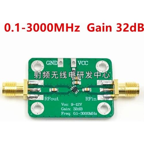 LNA 0.1-3000MHz gain 32dB wideband RF Amplifier low noise amplifier