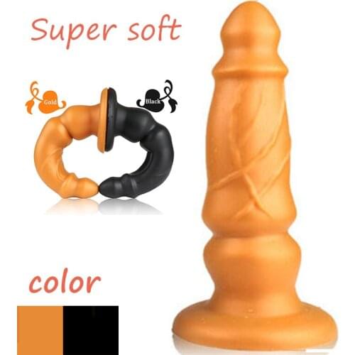 2020 New Huge Anal Plug Soft Silicone Big Butt Plug Anus Dilator Realistic Large Dildo G spot Masturbator Sex toy For Man Woman