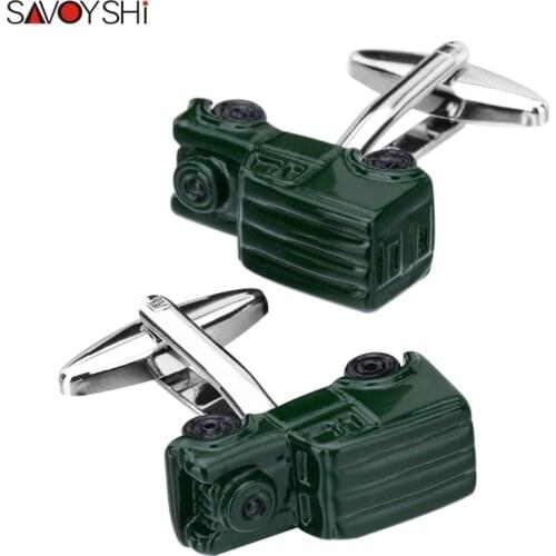 SAVOYSHI Novelty Car Model Cufflinks for Mens Shirt Cuff buttons Gift High Quality Enamel Cuff Links Brand Fashion Jewelry