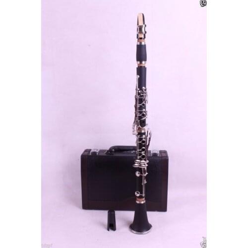 New CLARINET Nickel Plated Bb Key 17 key Buffay Style Ebonite Body#1