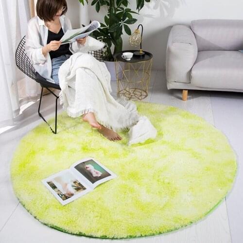 New Motley Plush Round Soft Carpets for Living Room Bedroom Fluffy Rugs Home Decor Shaggy Carpet Cloakroom Tea Table Floor Mats