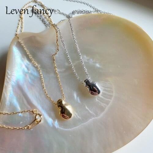 Irregular Bead Necklace Simple Human Bones Muscle GYM Sport Necklace In 925 Sterling Silver Jewelry for Women Fashion Gifts 2020