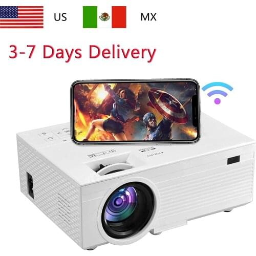 [US Stock] OSEVEN 1080P HD Projector WiFi Portable Movie Home Theater Video Compatible 3-5 days free shipping delivery