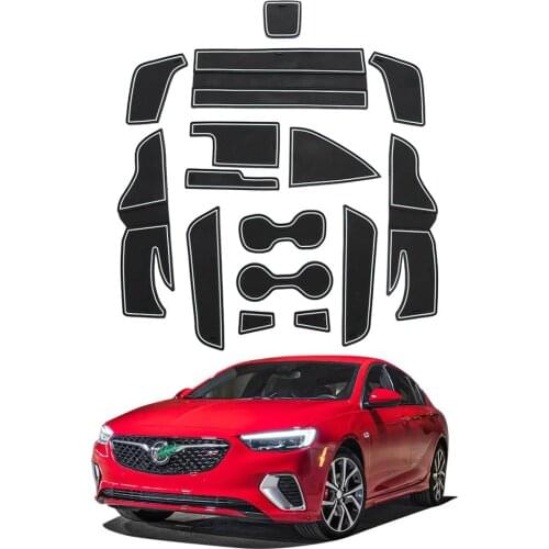 LFOTPP For Regal/Insignia 2018 2019 Car Anti-slip Mat Door Groove Rubber Gate Slot Pad Auto Interior Decoration Accessories
