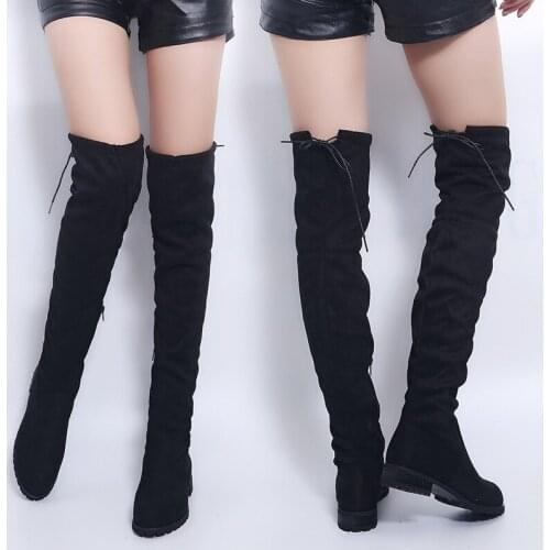 Sexy Over The Knee Boots Women Female Women Shoes Suede Long Women Boots Winter Fashion Thigh High Boots Winter Shoes Plus Size8