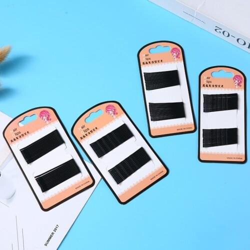 24/30pc Korean Simple Black Hairpin Girl Womens Headdress Invisible Wave Straight Hairpin Shape Fixing Tool Accessories